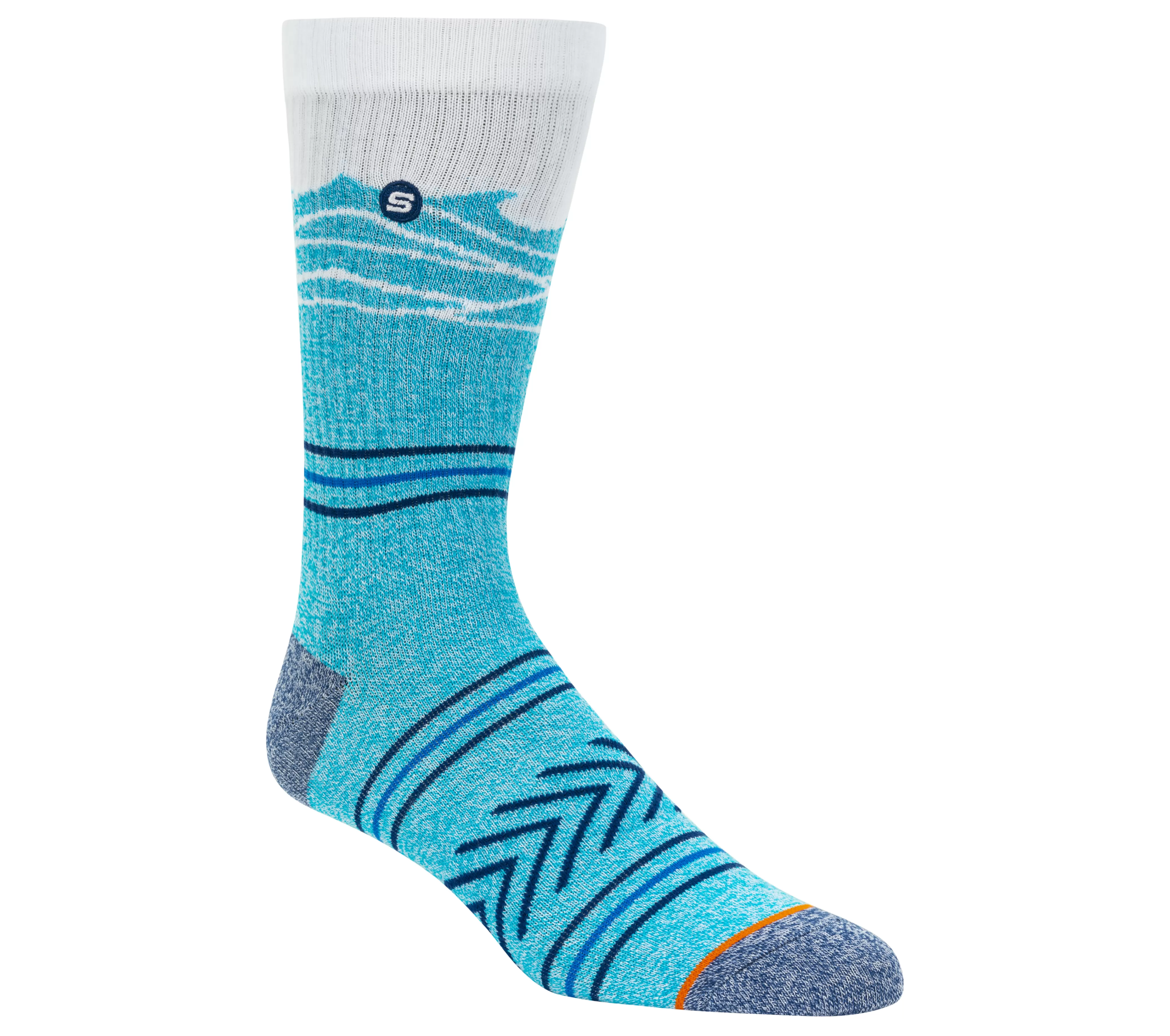 SKECHERS 1 Pack Beach Waves Crew Sock | Hombre Calcetines | Accesorios