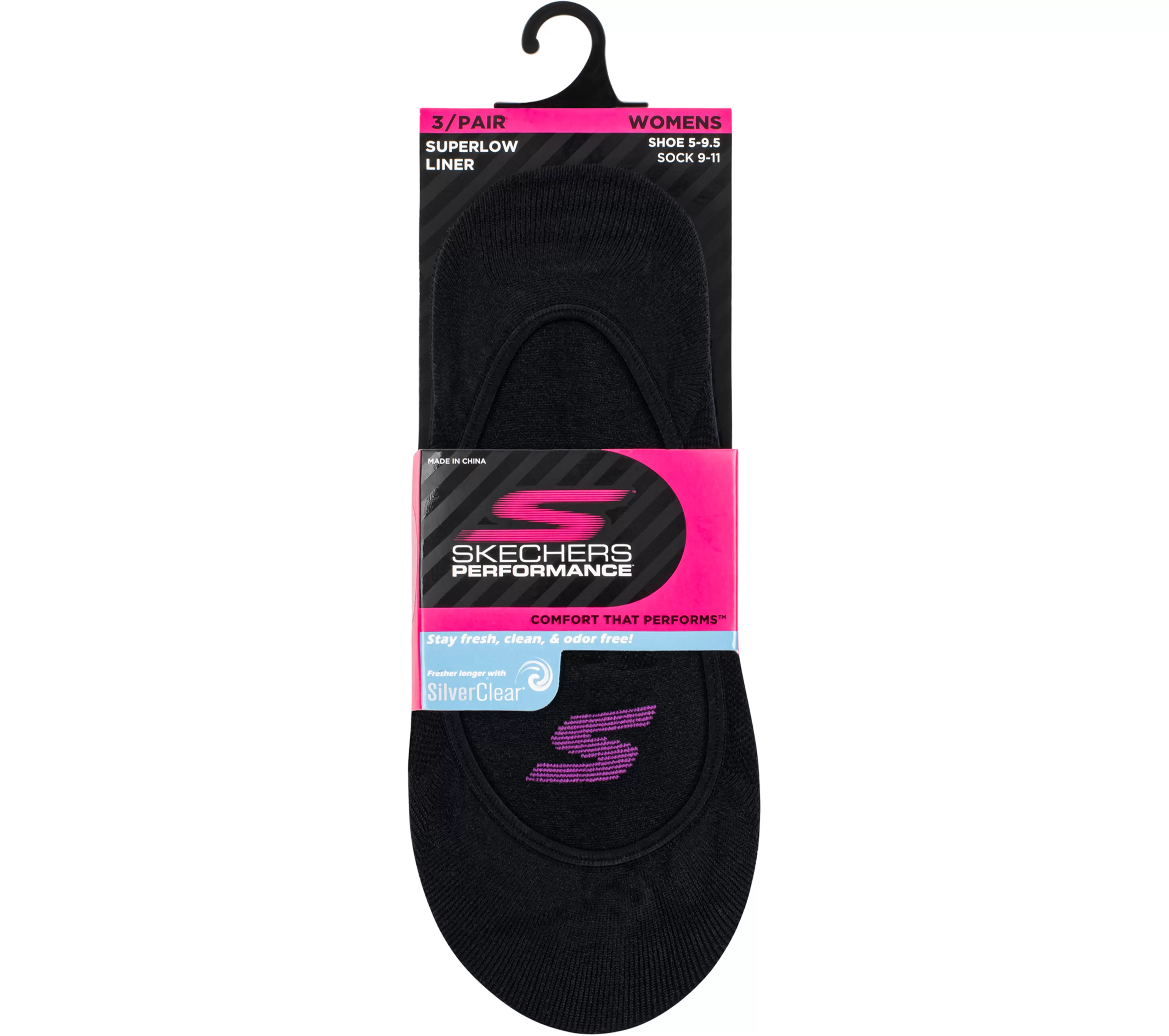 SKECHERS 3 Pack Sport Mesh No Show Liner Socks | Mujer Calcetines | Accesorios