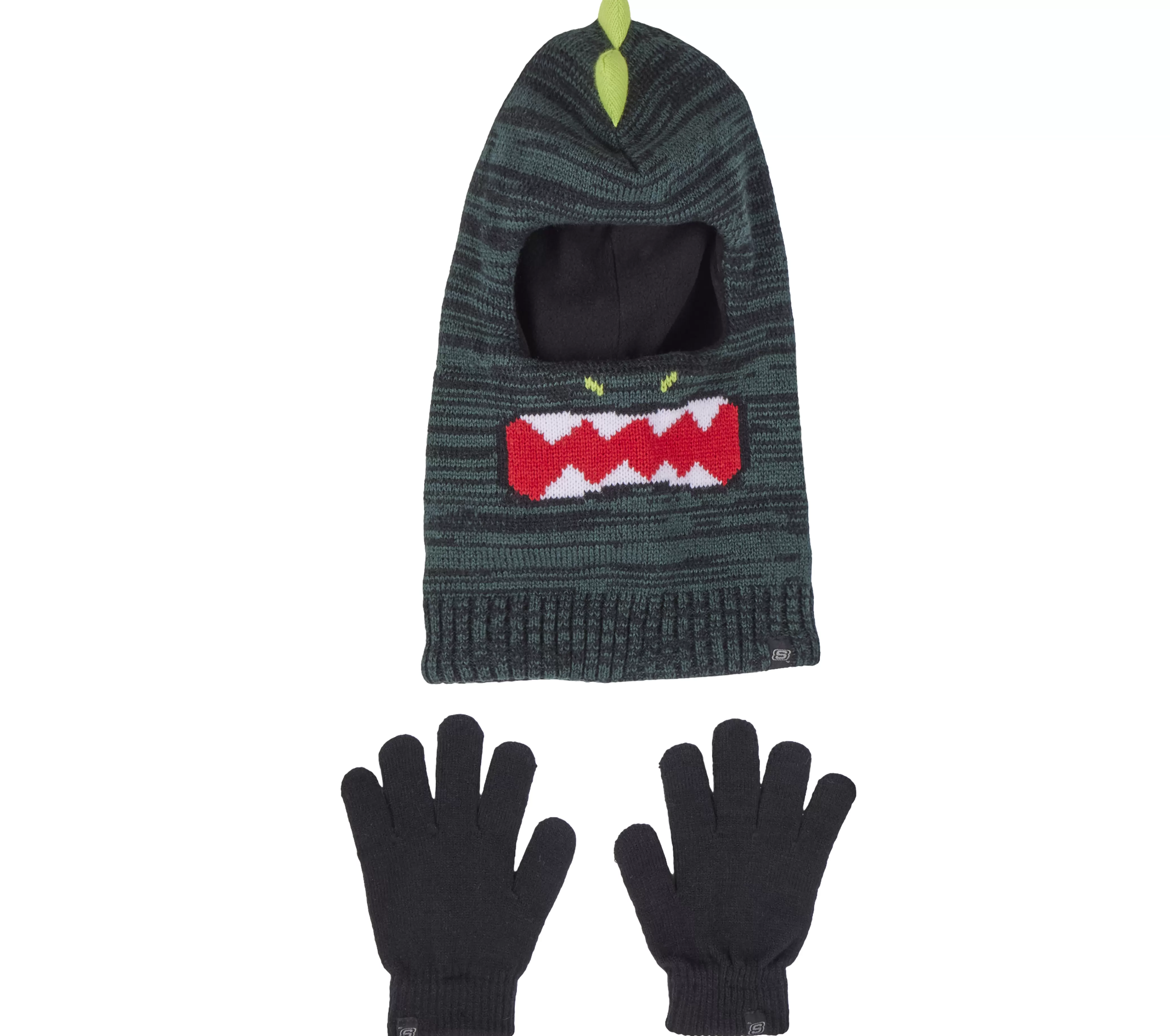 SKECHERS 3D Knit Dino Ski Mask And Glove Set | Niños Gorras | Gorras