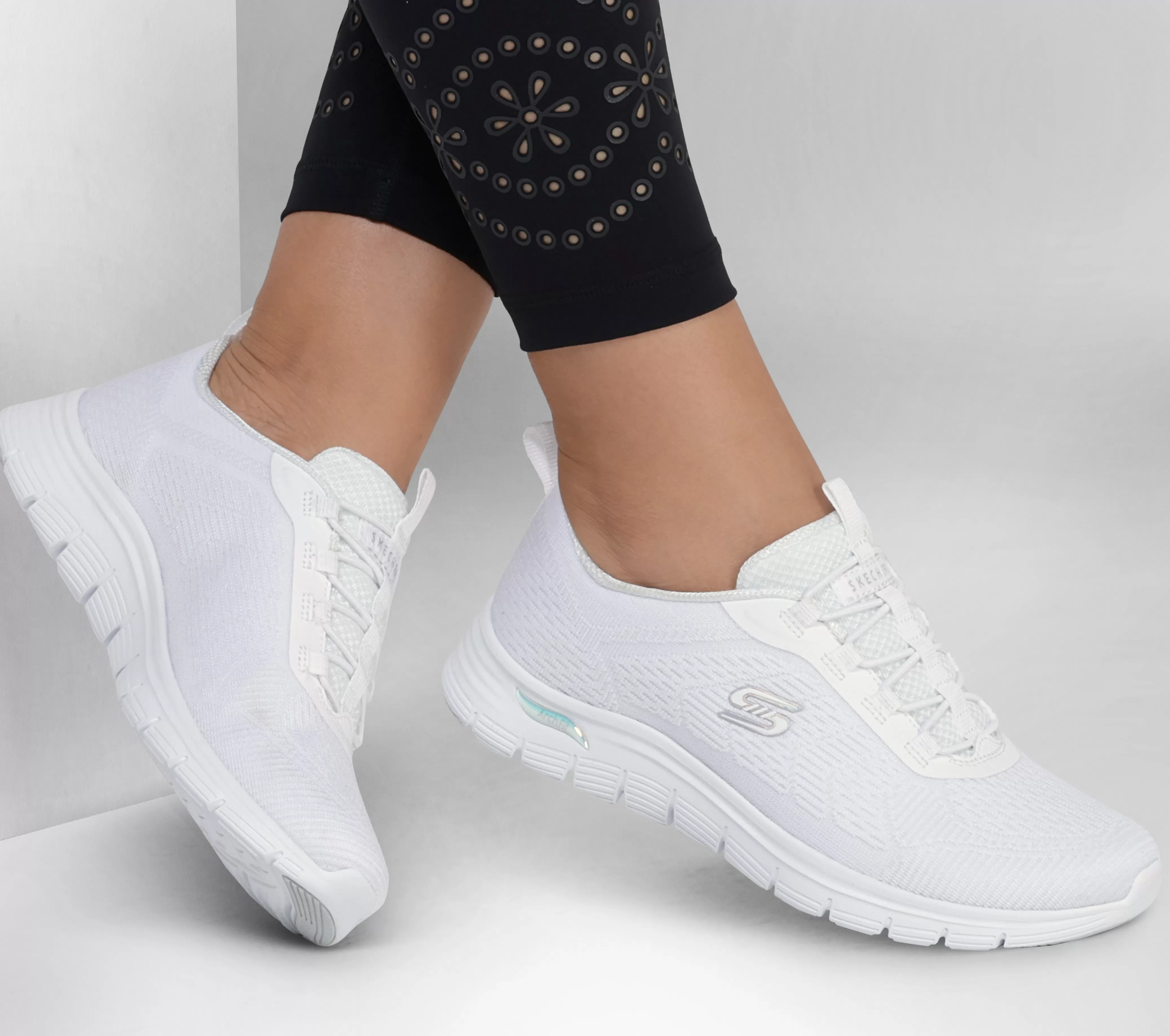 SKECHERS Arch Fit Vista - Gleaming | Mujer Sin Cordones | Zapatillas Casual