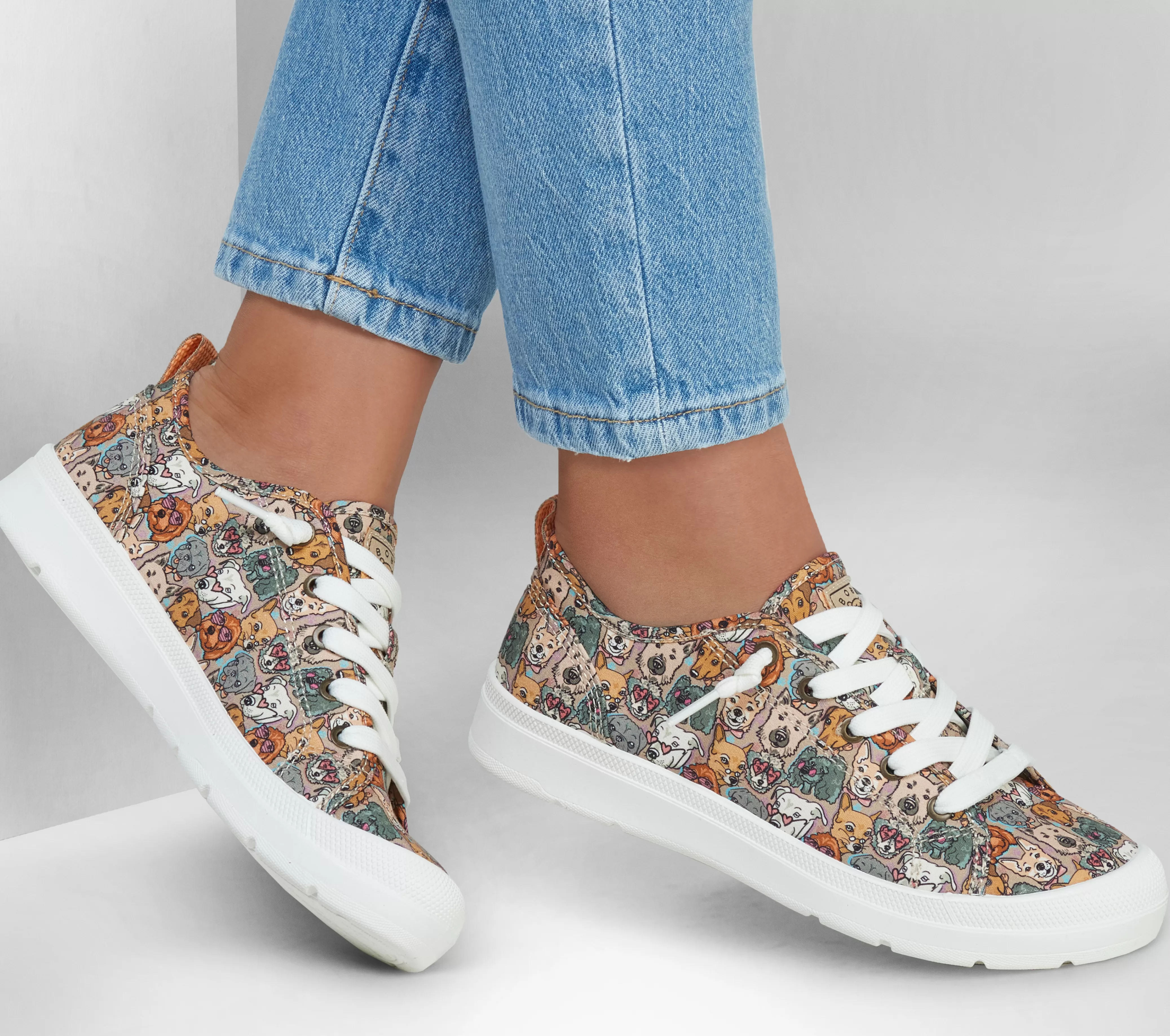 SKECHERS BOBS Beyond - Pup Parade | Mujer Canvas Shoes | Con Cordones