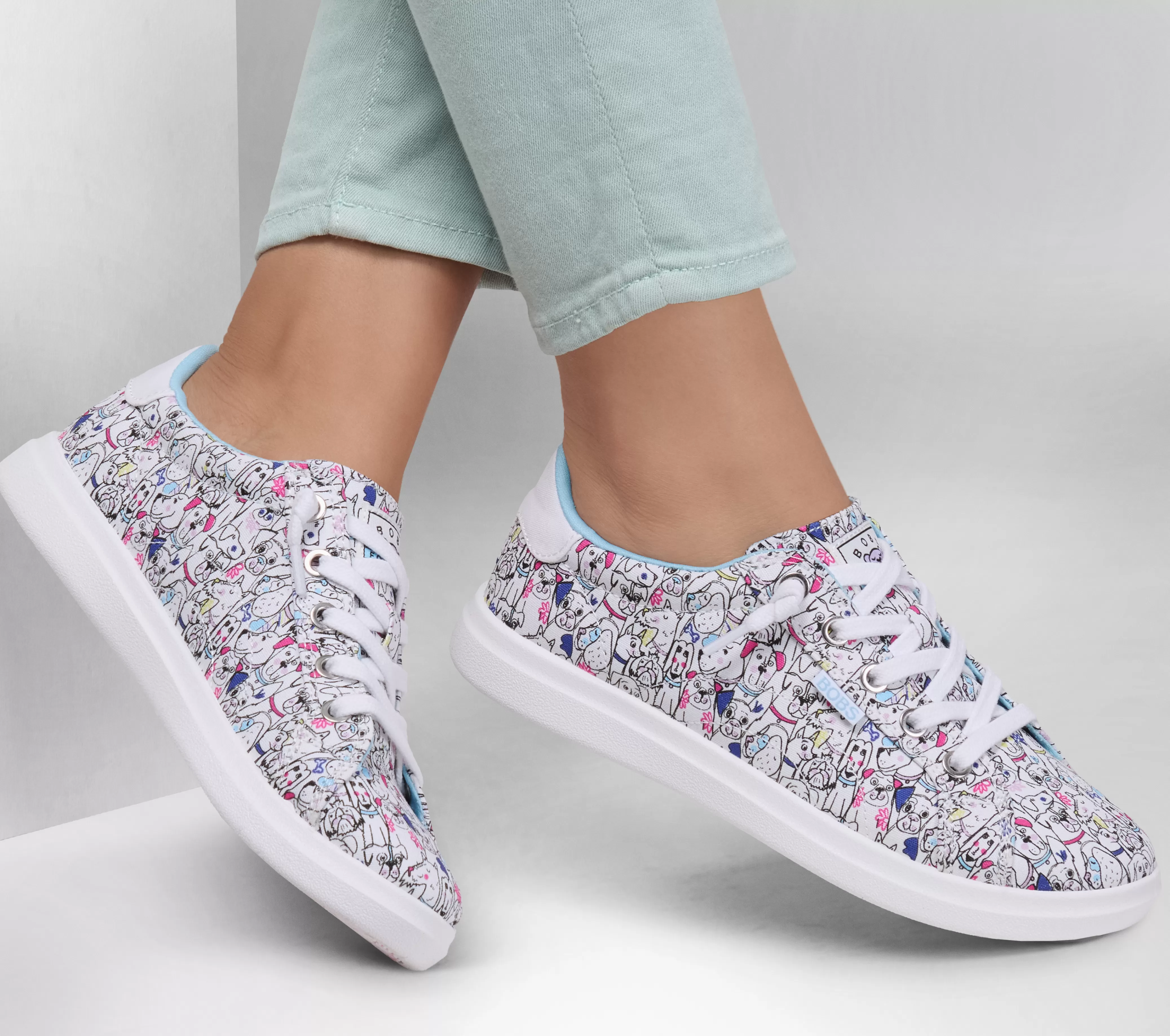 SKECHERS BOBS D'Vine - Doodle Fair | Mujer Canvas Shoes | Calzado Plano