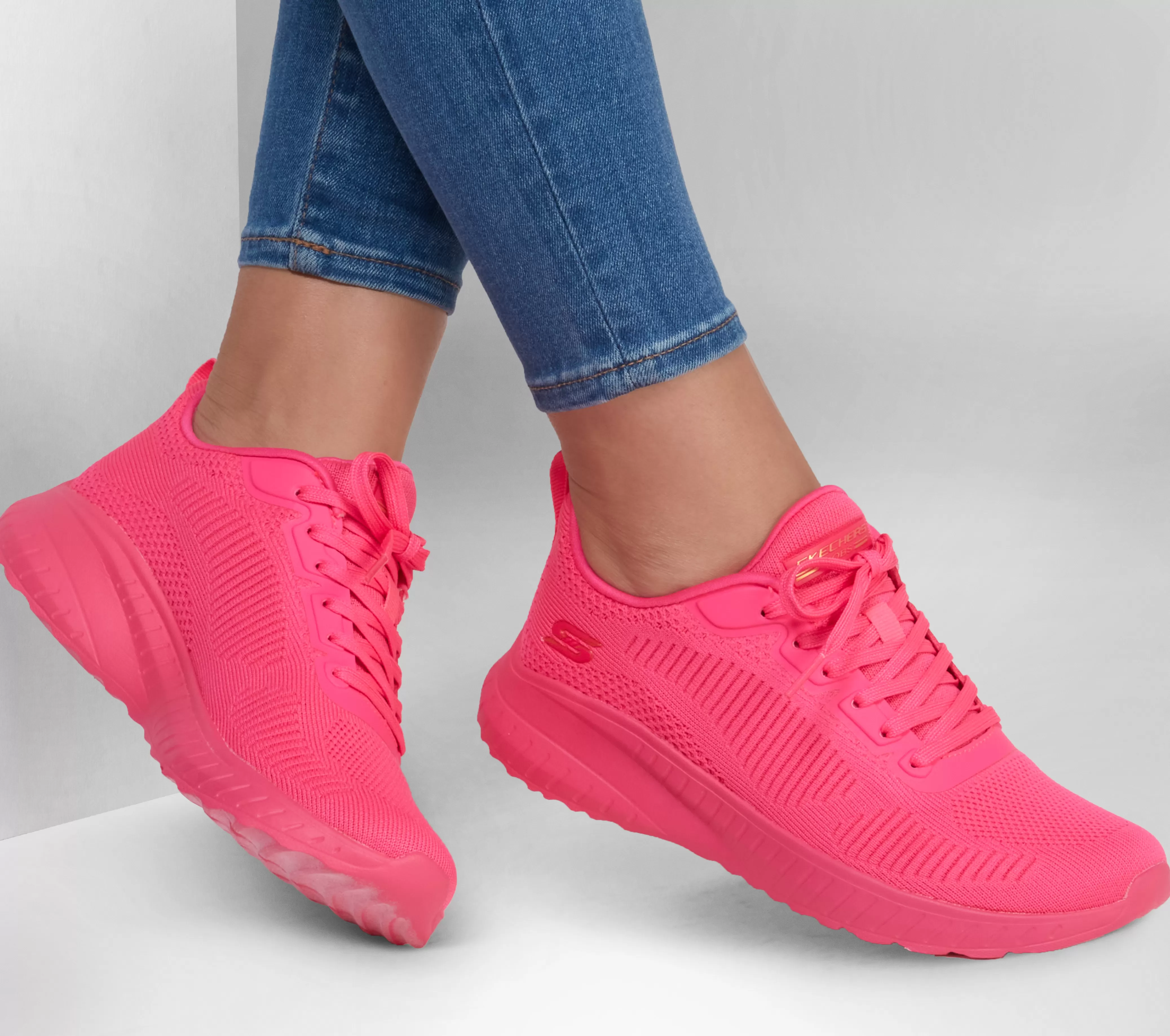 SKECHERS Bobs Sport Squad Chaos - Cool Rythms | Mujer Con Cordones | Zapatillas Casual