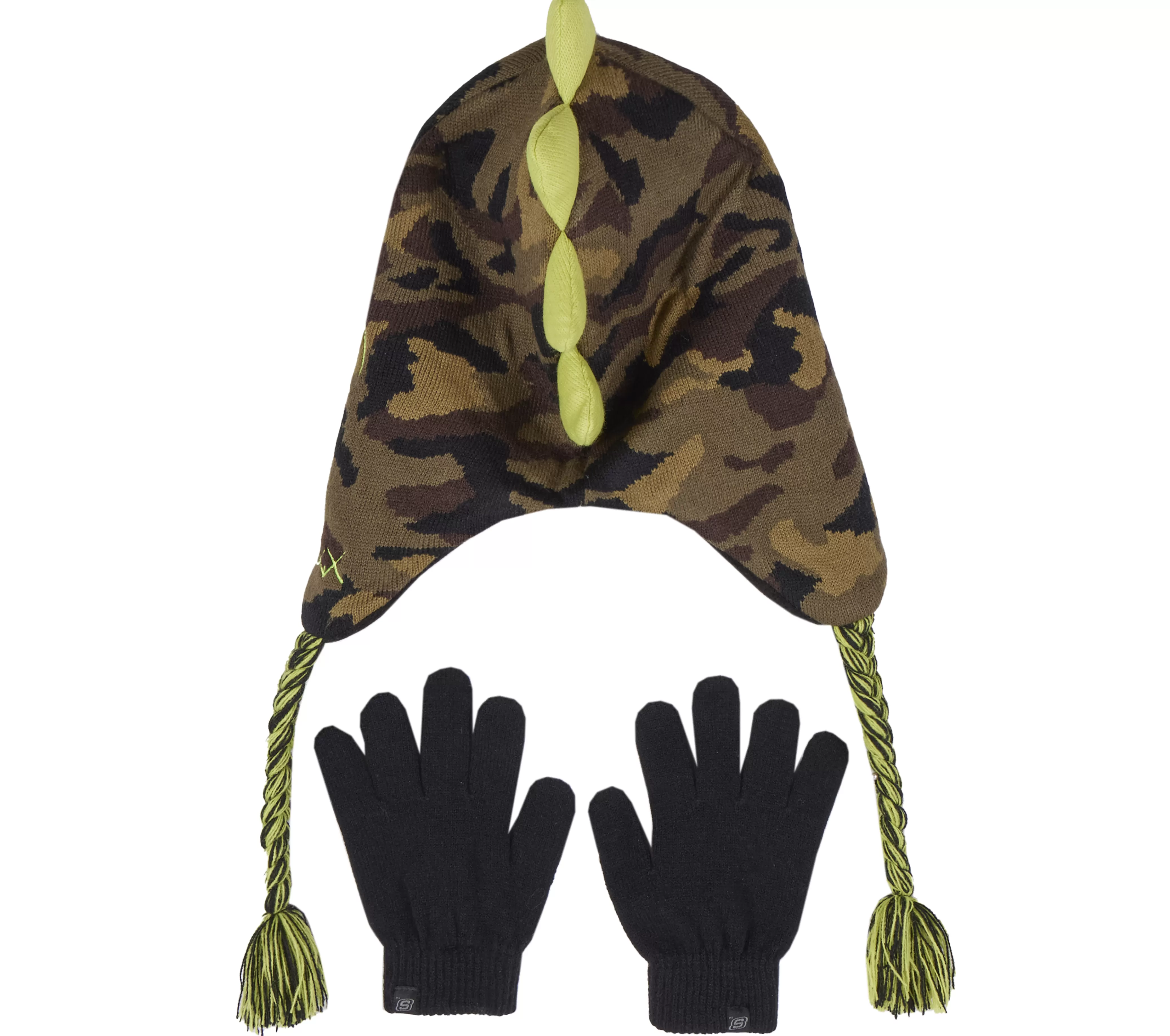 SKECHERS Camouflage T-rex Hat And Glove Set | Niños Accesorios Para El Frío | Gorras