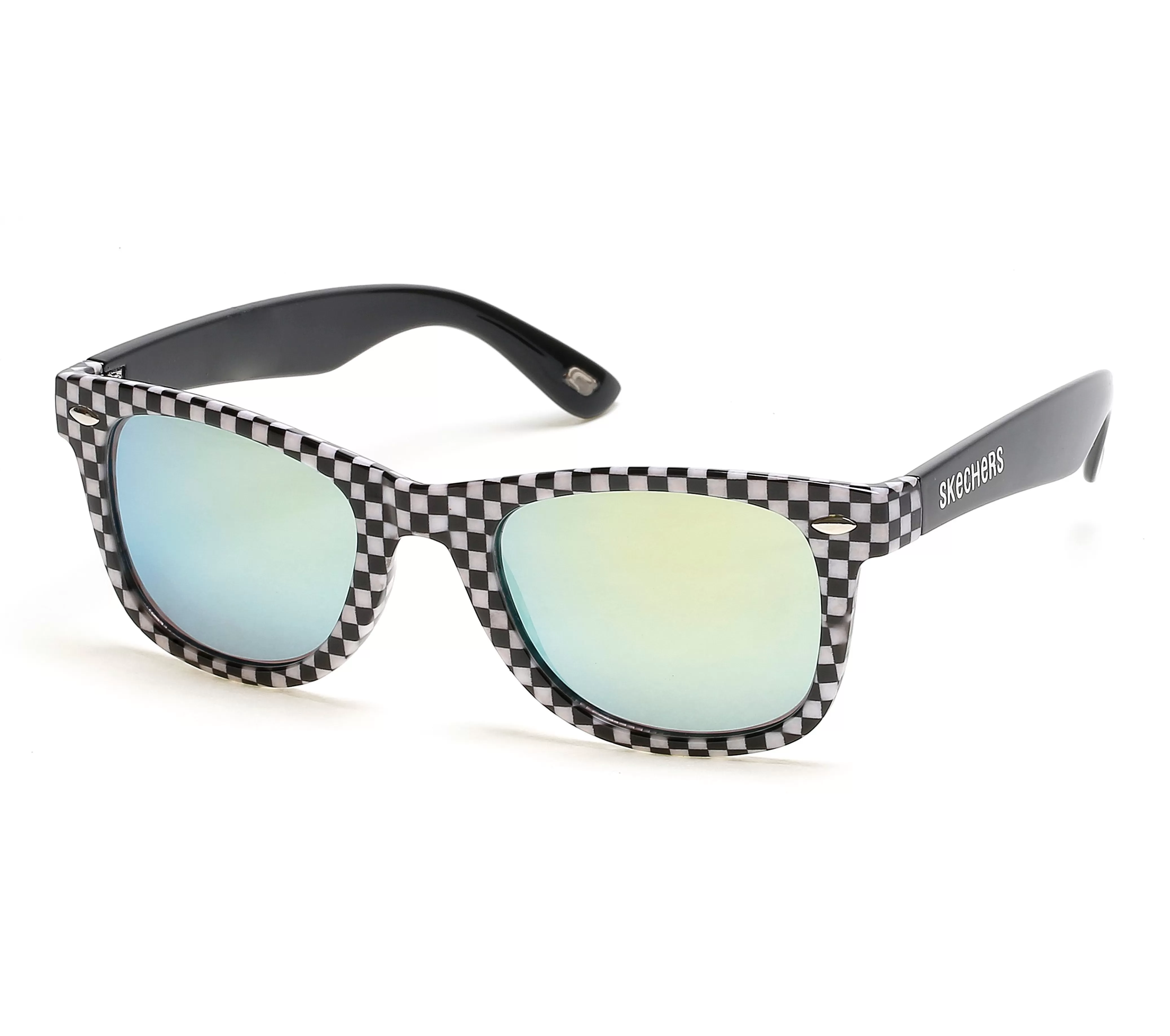 SKECHERS Checkered Wayfarer Sunglasses | Mujer Gafas De Sol | Accesorios