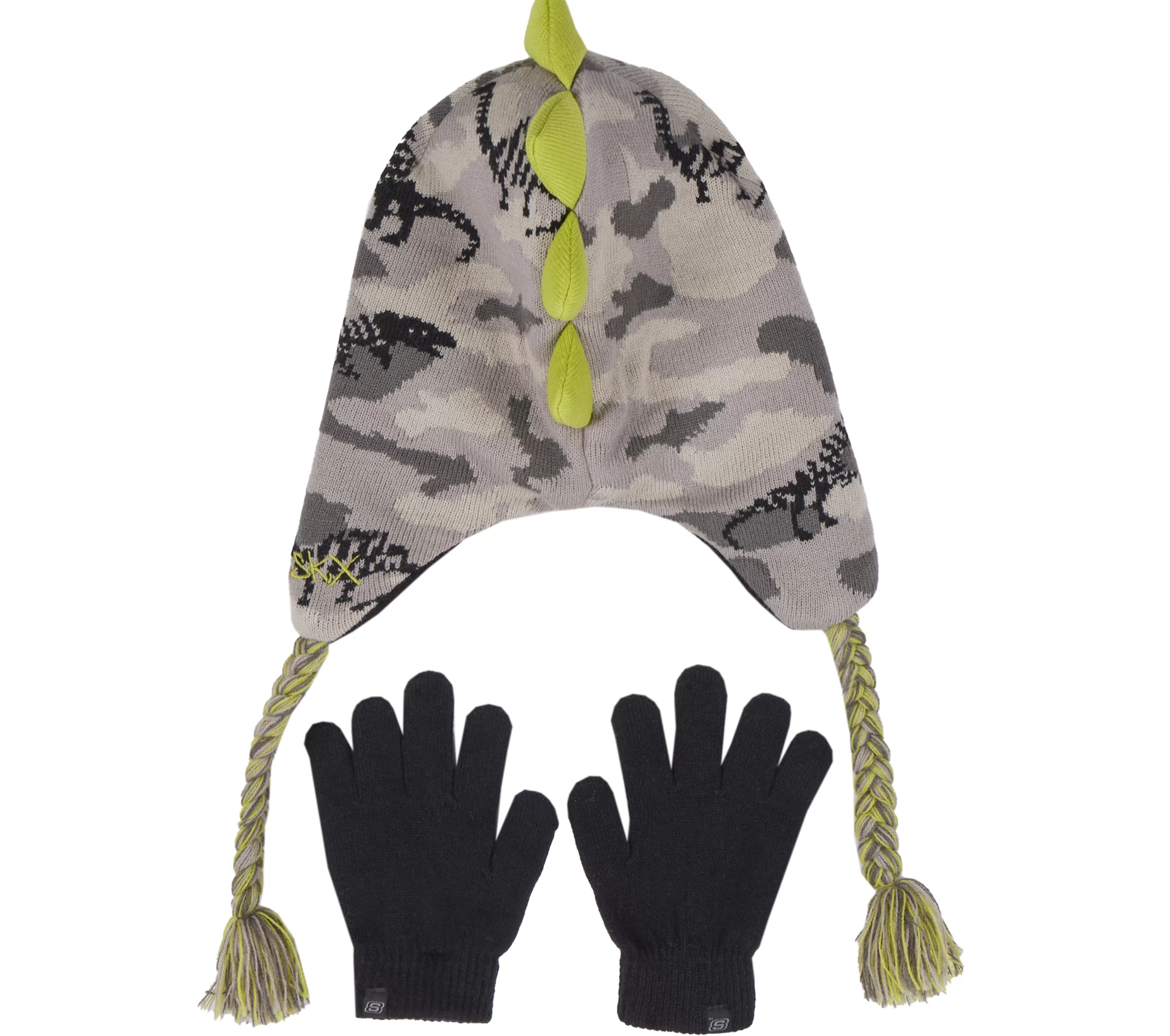 SKECHERS Dino Camo Jacquard Hat And Glove Set | Niños Gorras | Gorras