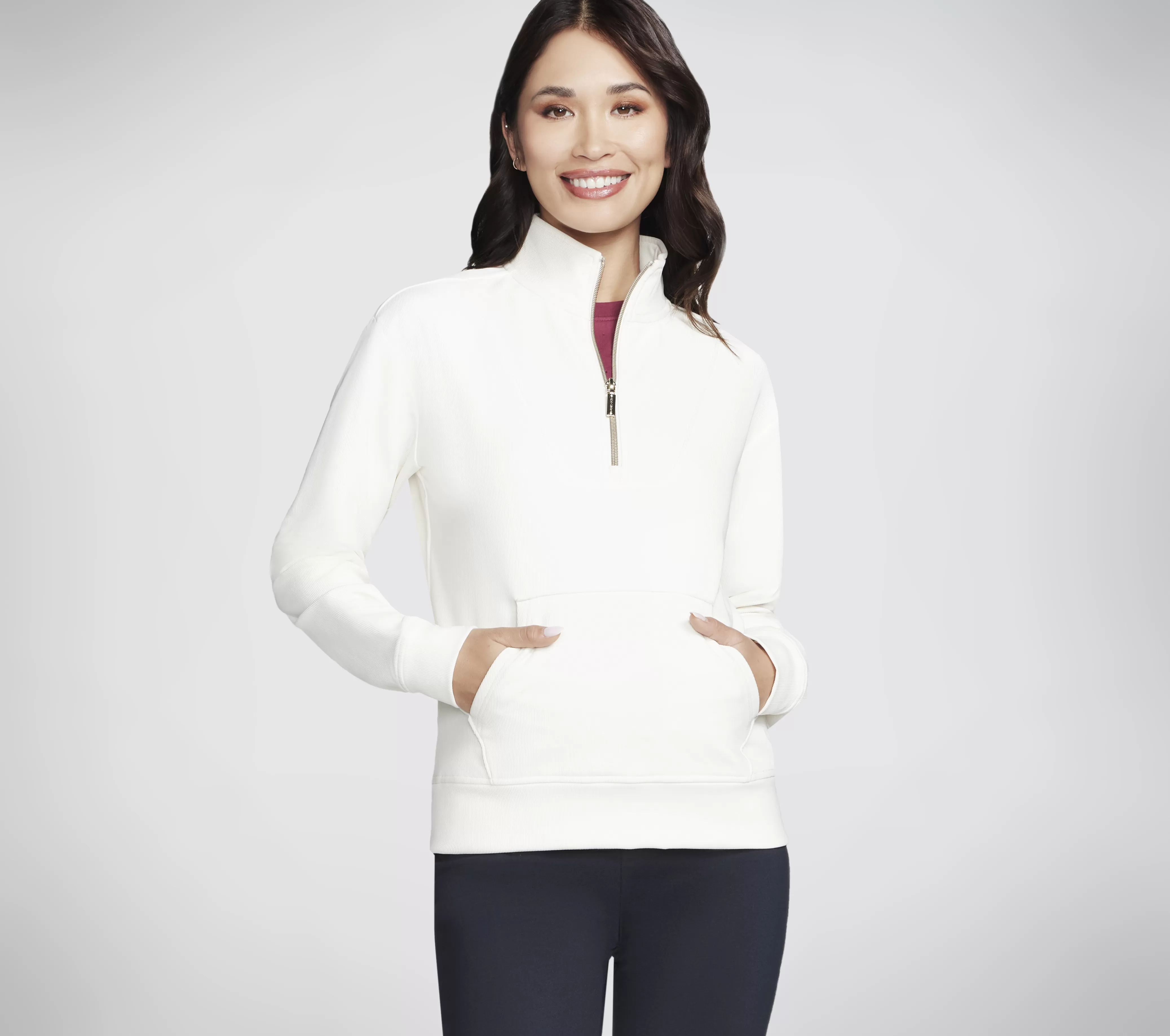 SKECHERS GO LUXE Rib 1/4 Zip | Mujer Tops Y Partes De Arriba | Tops Y Partes De Arriba