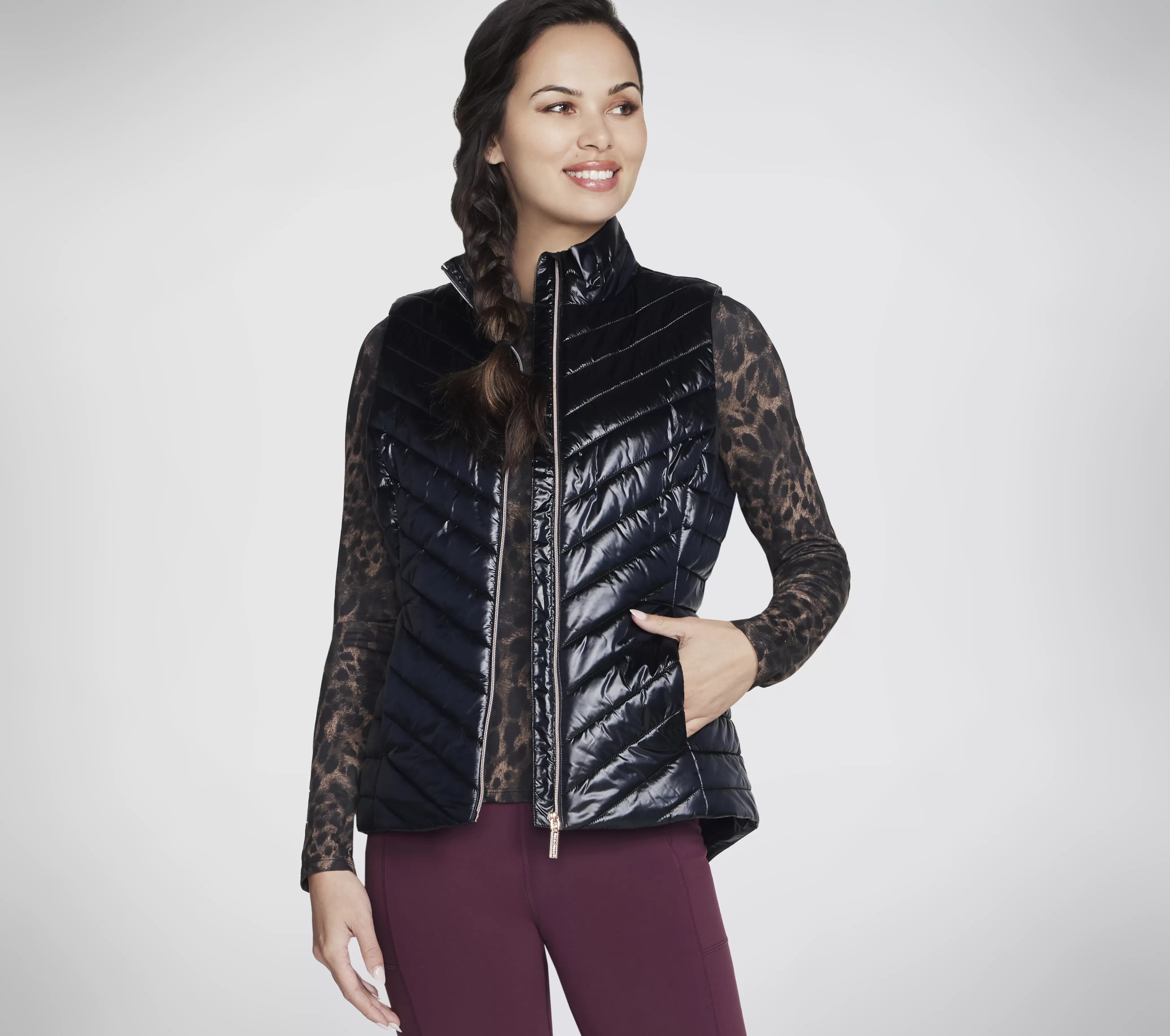 SKECHERS GO SHIELD Shine Vest | Mujer Tops Y Partes De Arriba | Tops Y Partes De Arriba