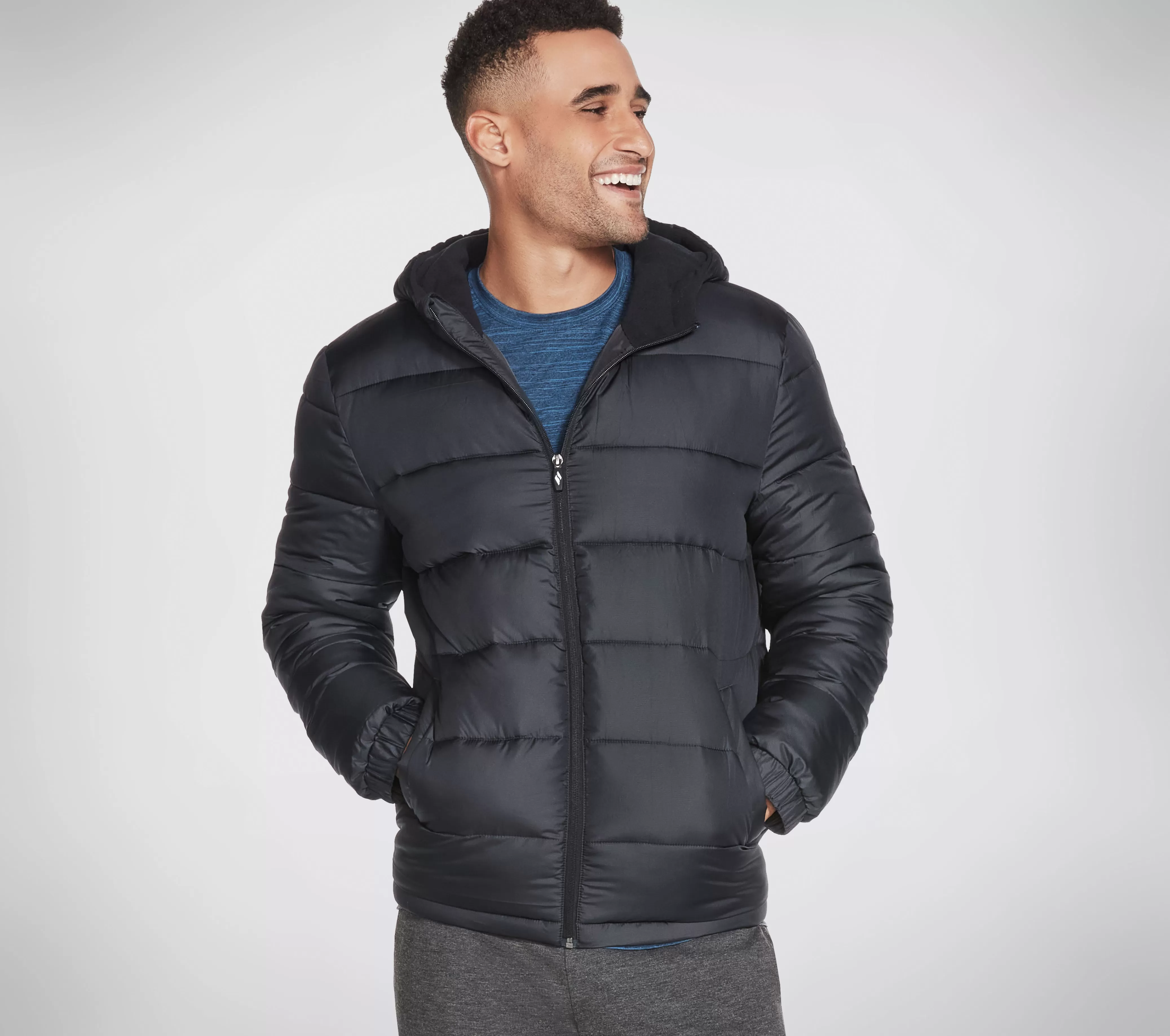 SKECHERS GO WALK Parkway Hooded Puffer | Hombre Partes De Arriba | Partes De Arriba