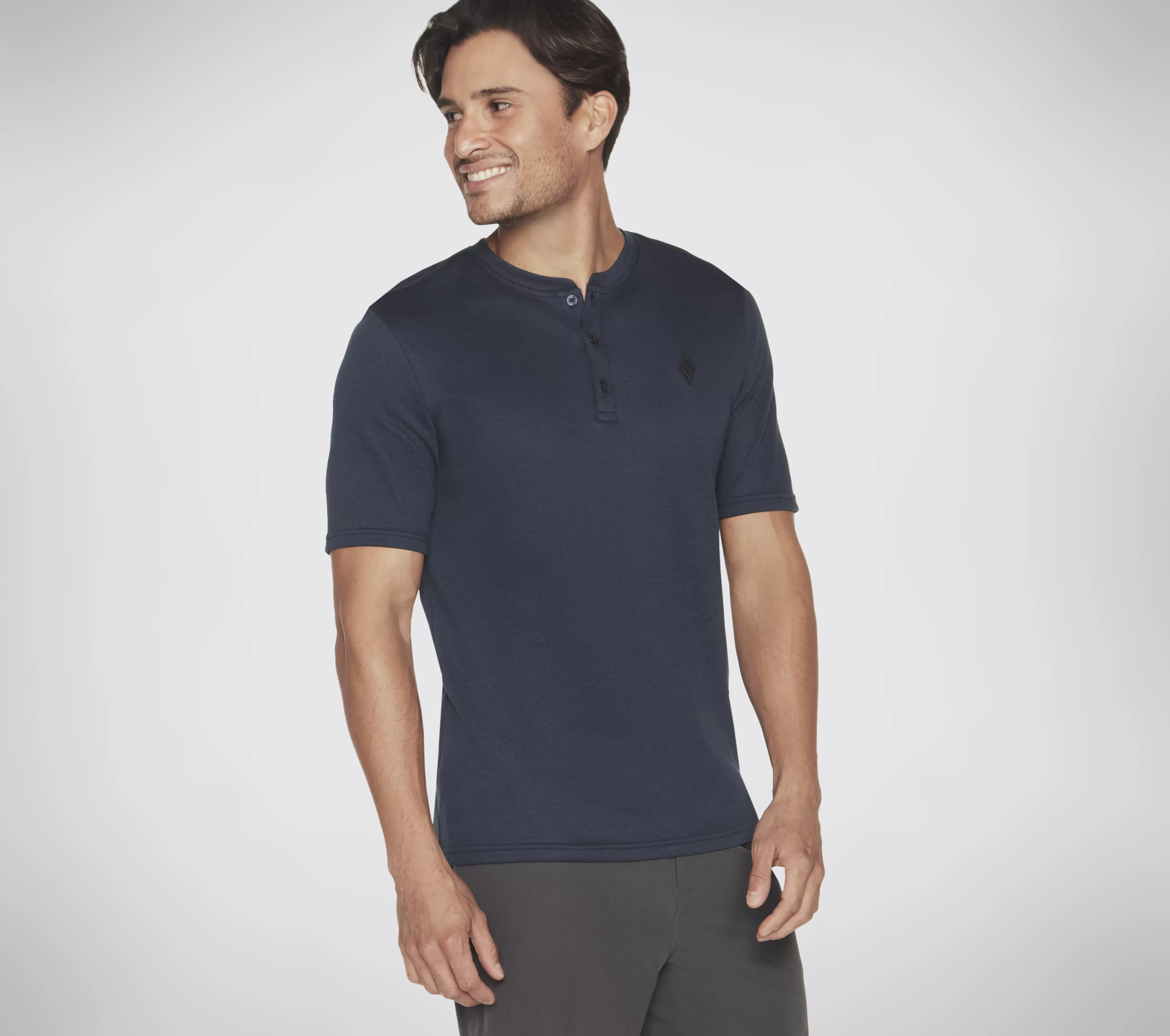 SKECHERS GOKNIT Pique Short Sleeve Henley | Hombre Partes De Arriba | Partes De Arriba