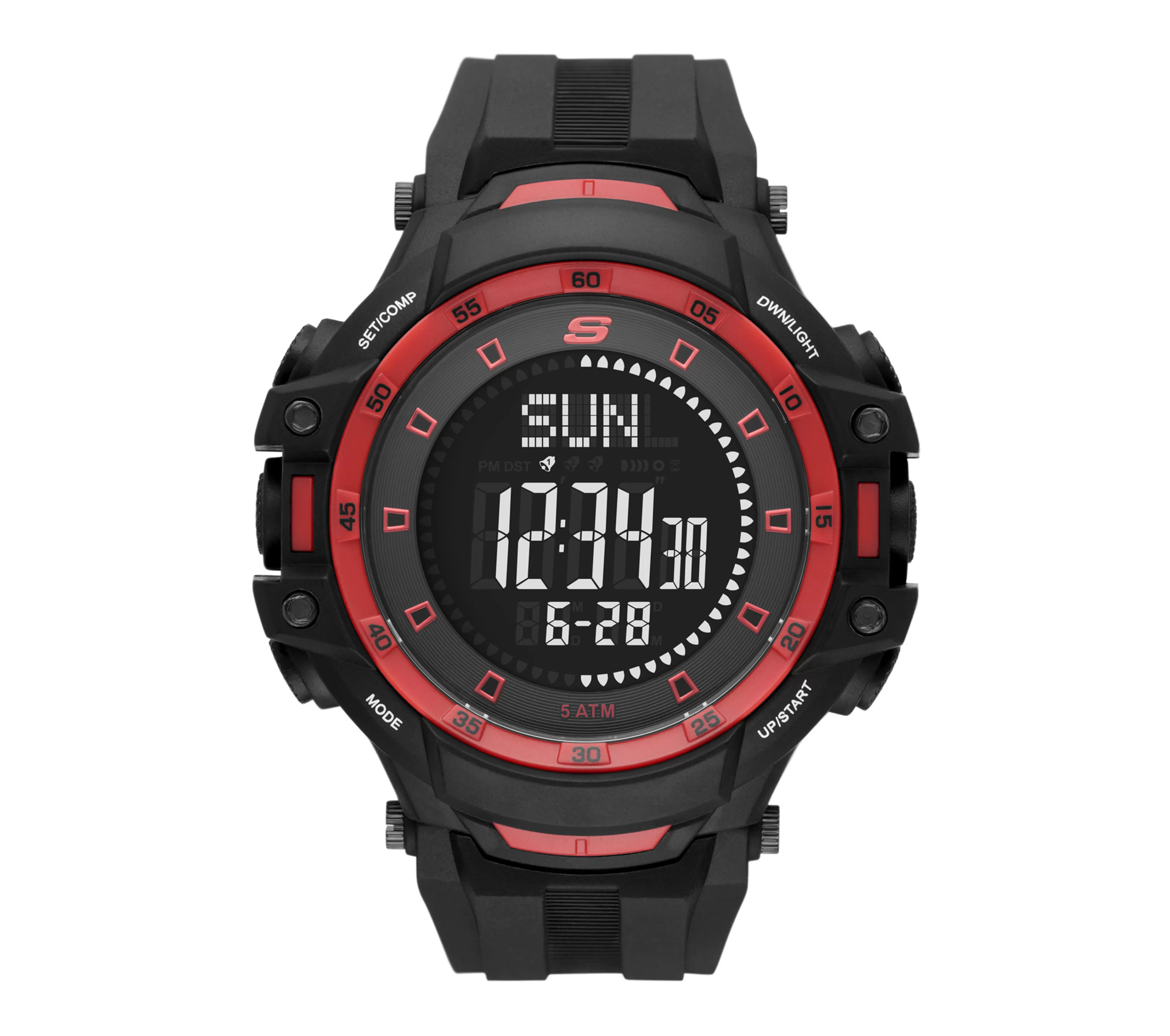 SKECHERS Grandpoint Black & Red Watch | Hombre Relojes | Accesorios