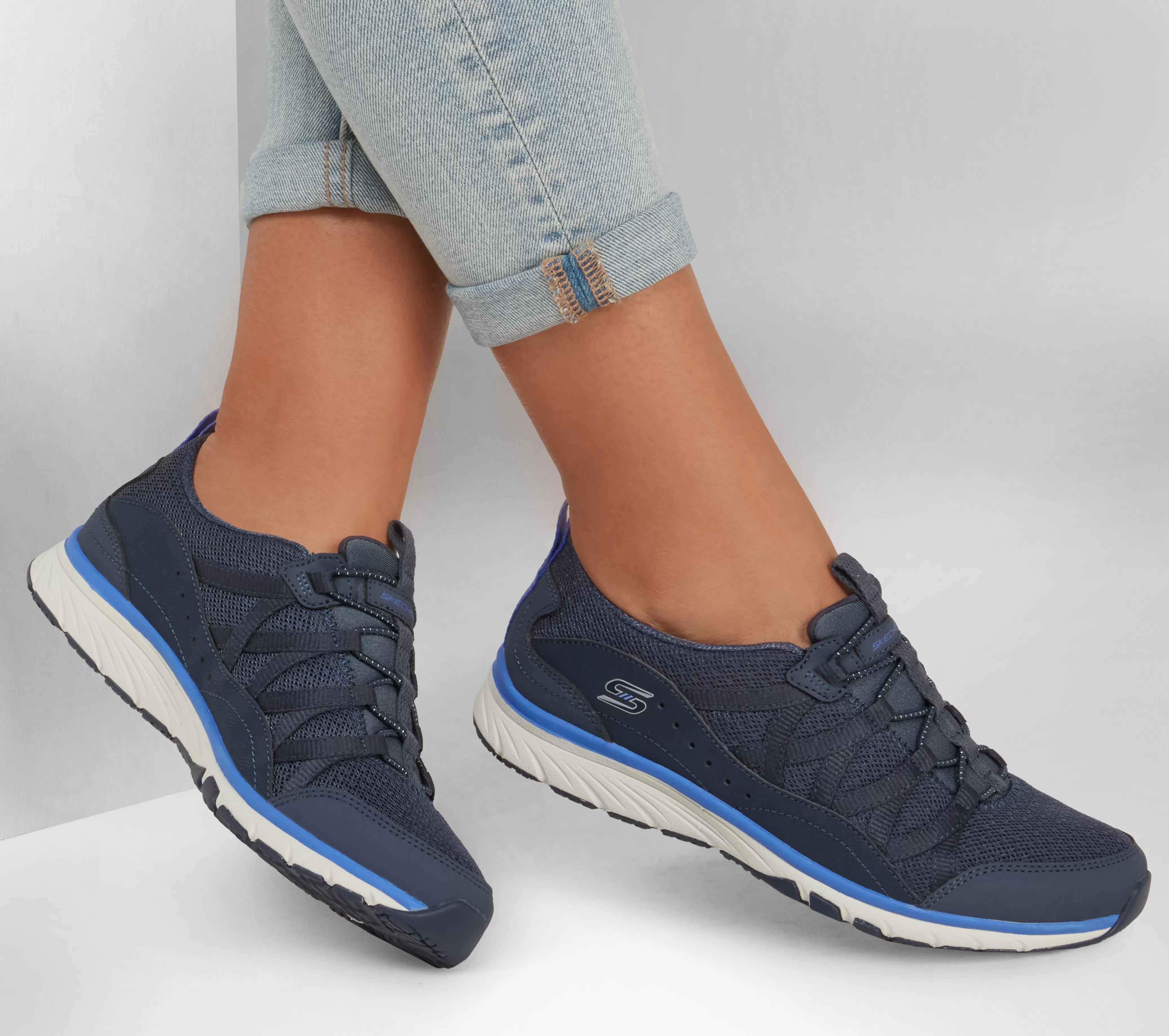 SKECHERS Gratis Sport - Live Golden | Mujer Sin Cordones | Zapatillas Casual