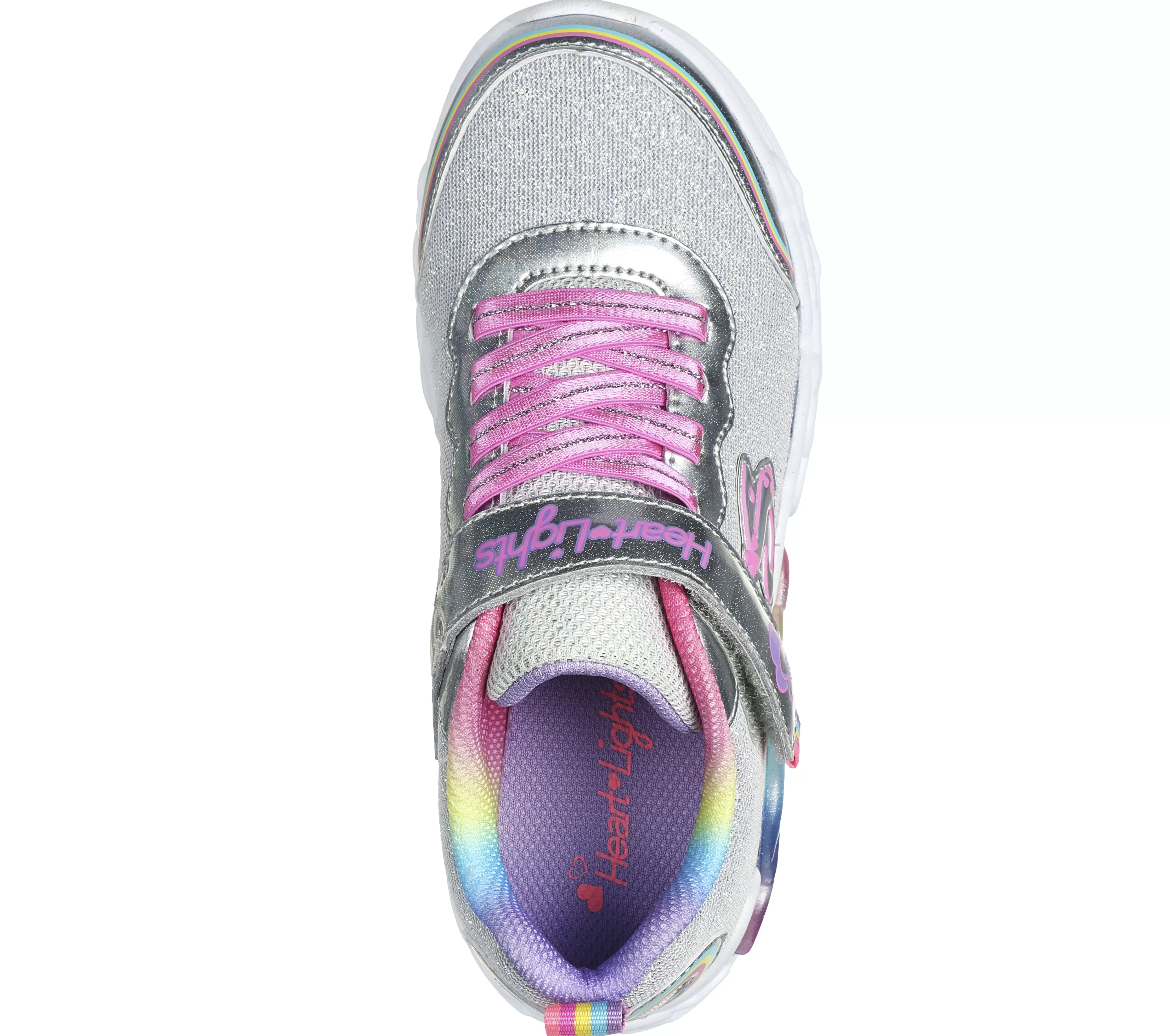 SKECHERS Infinite Heart Lights - Love Prism | Niños Sin Cordones | Con Luces