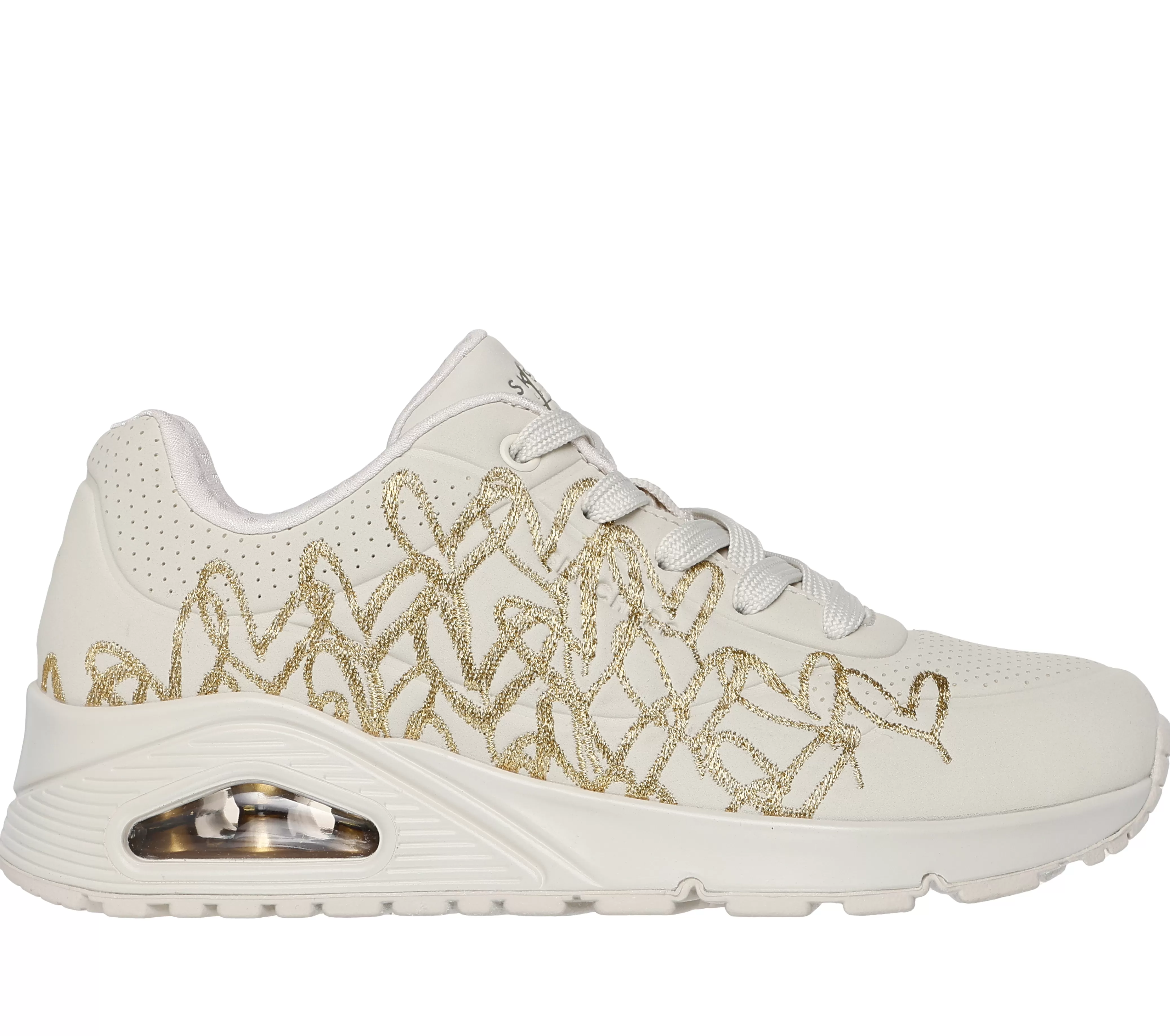 SKECHERS JGoldcrown: Uno - Golden Heart | Mujer Con Cordones | Zapatillas Casual