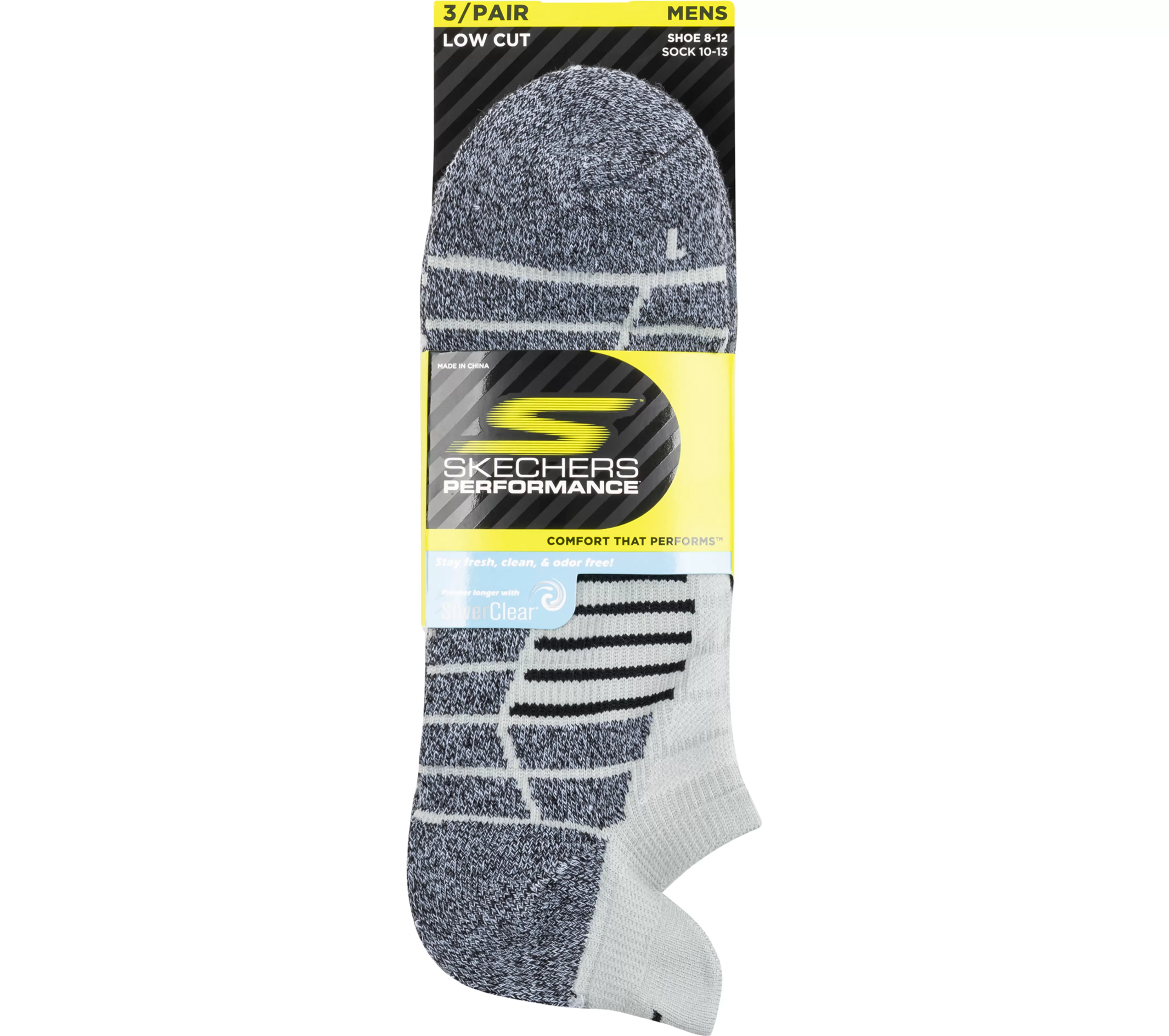 SKECHERS Low Cut PolyNylon Performance Socks - 3 Pack | Hombre Calcetines | Accesorios