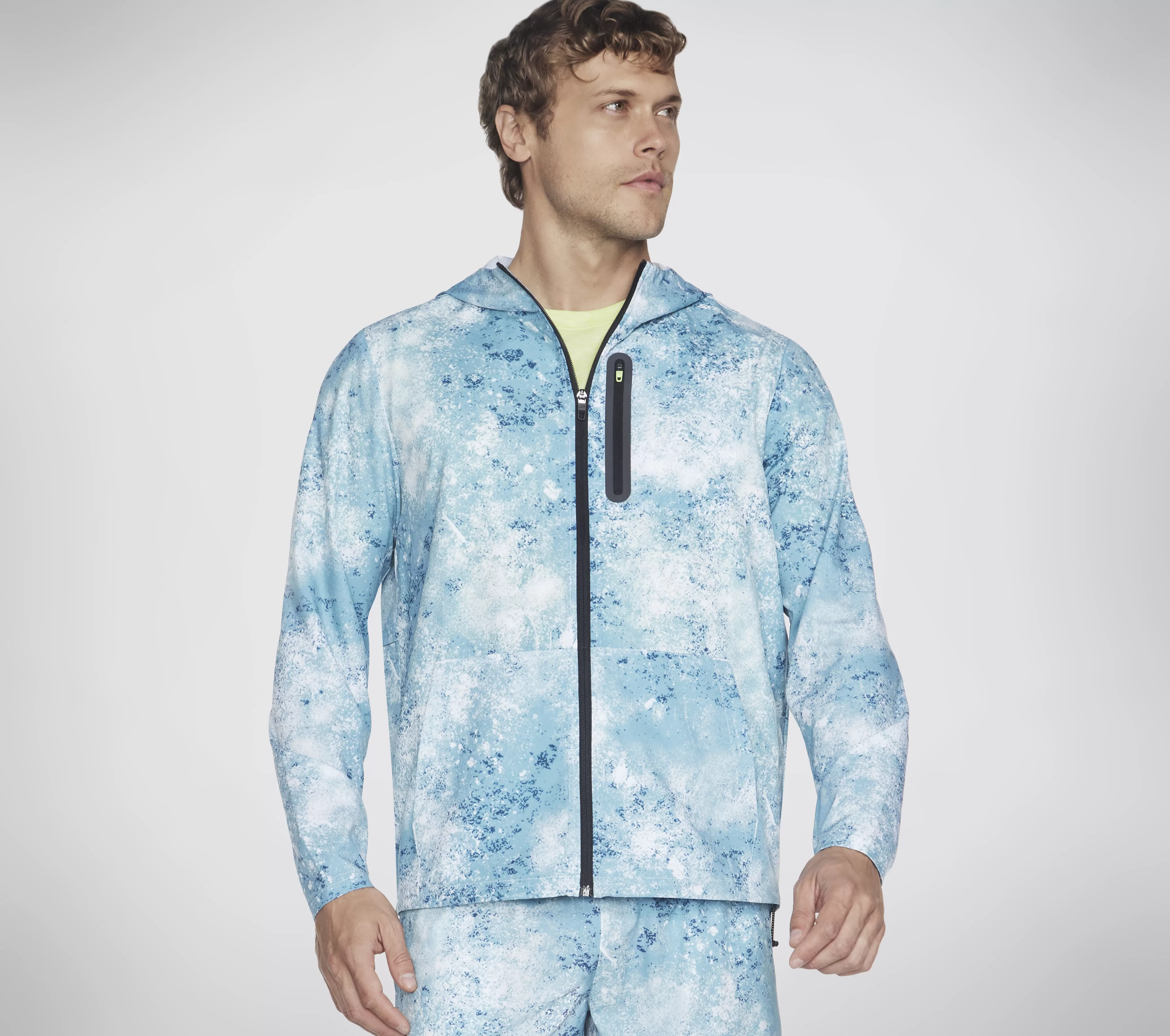 SKECHERS Razor Printed Full Zip Jacket | Hombre Partes De Arriba | Partes De Arriba