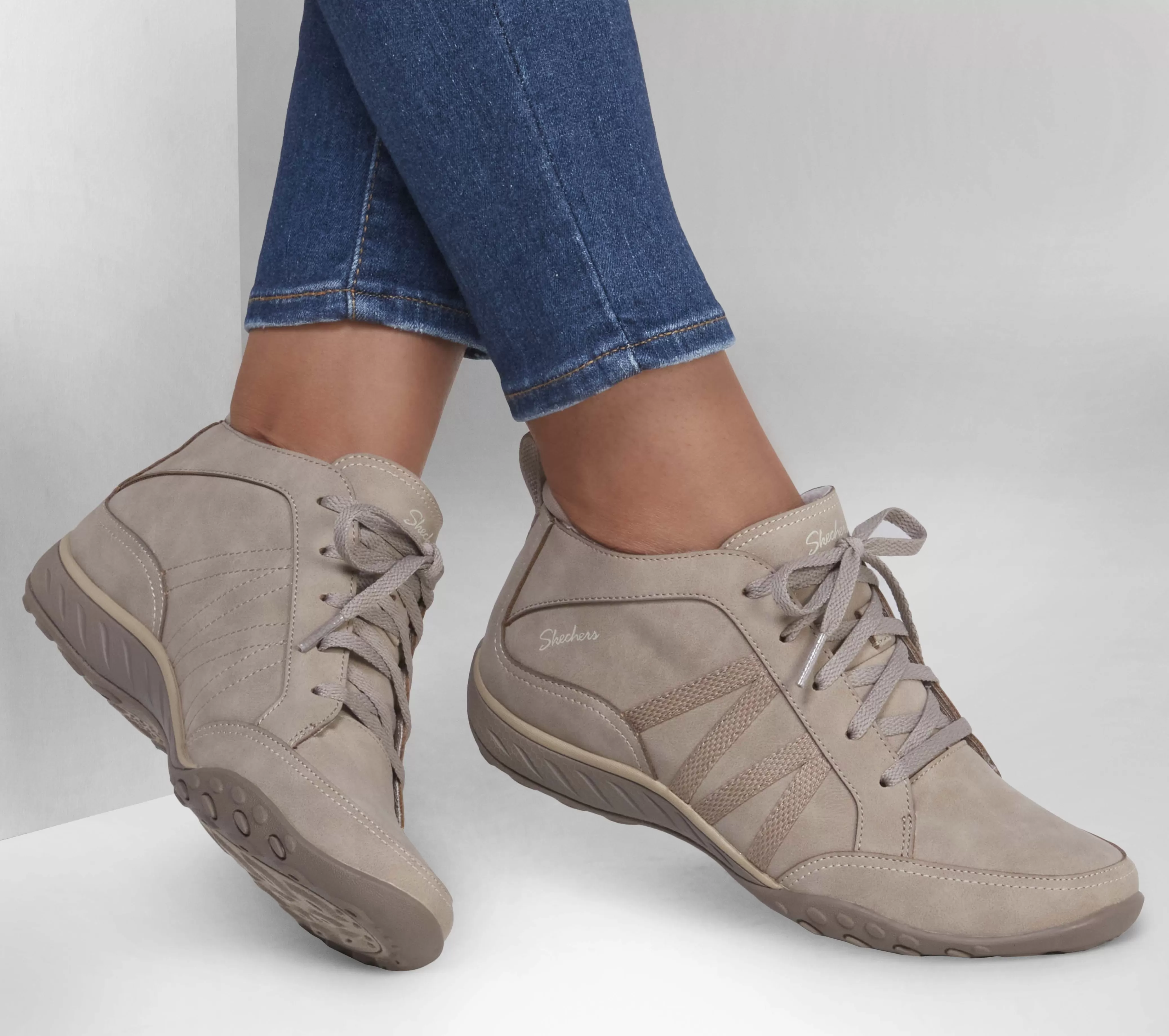 SKECHERS Relaxed Fit: Breathe-Easy - Friendly Ties | Mujer Con Cordones | Botas