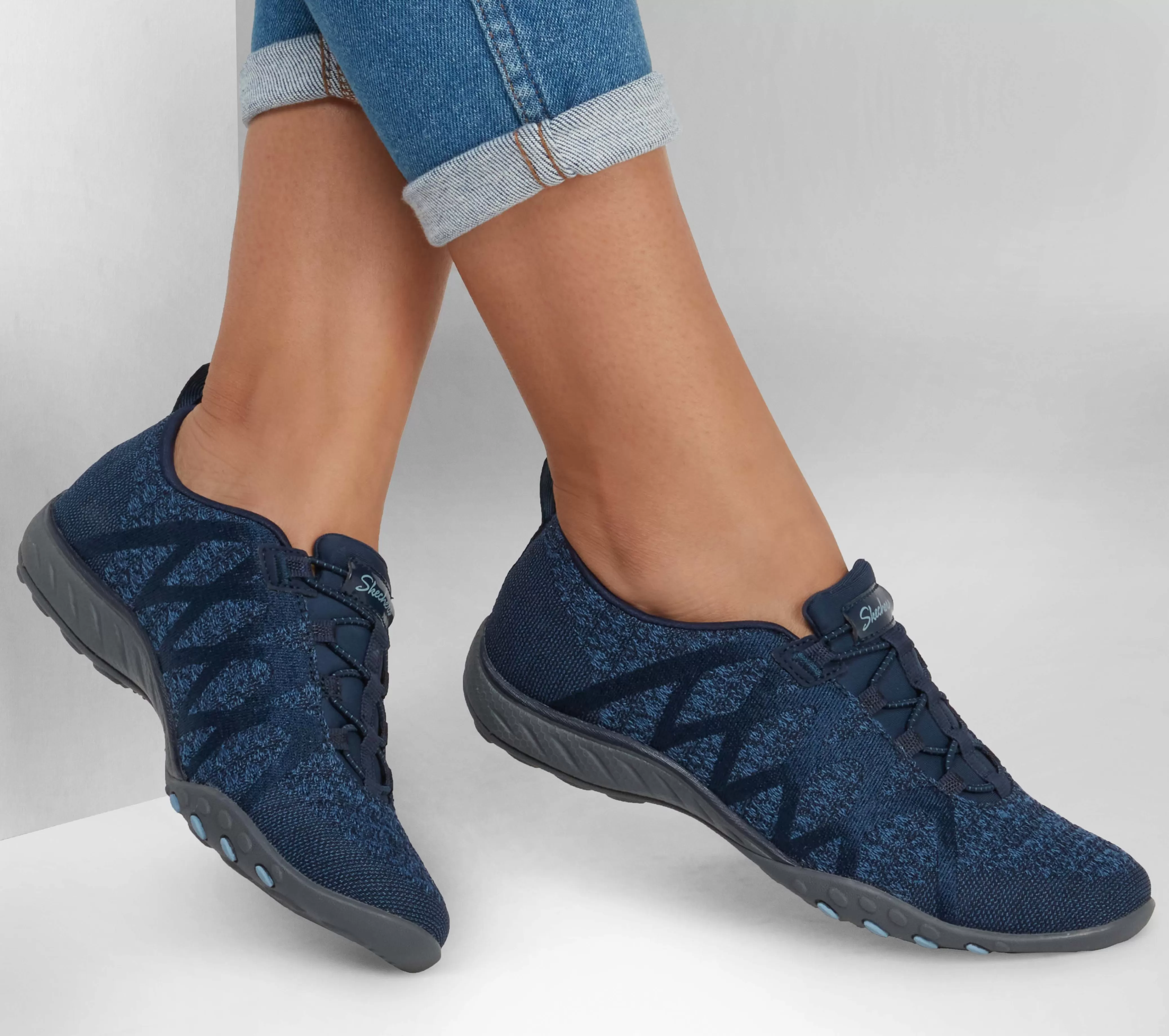 SKECHERS Relaxed Fit: Breathe-Easy - Infi-Knity | Mujer Sin Cordones | Zapatillas Casual