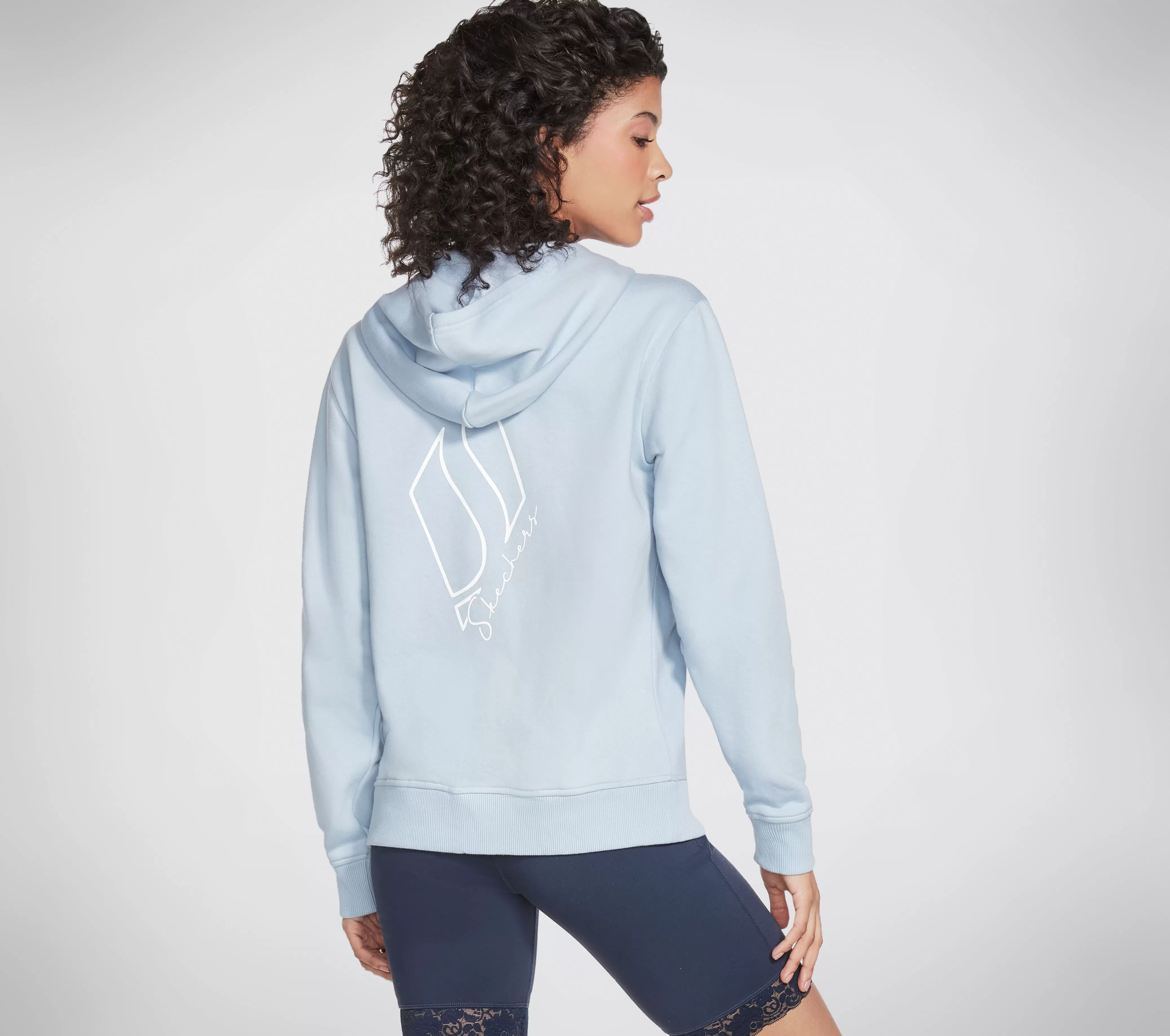 SKECHERS Apparel Diamond Crown Front Zip Hoodie | Mujer Tops Y Partes De Arriba | Tops Y Partes De Arriba