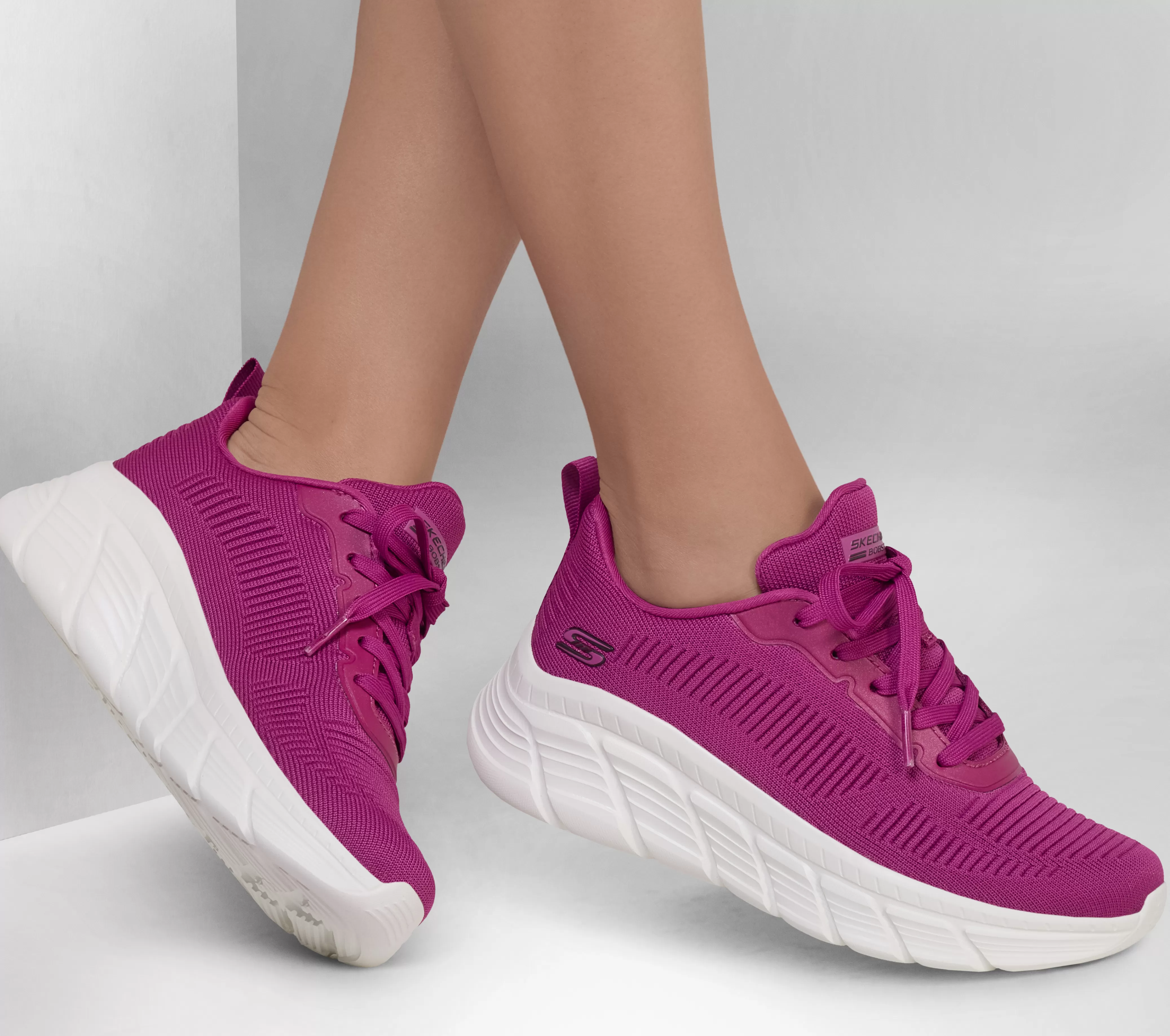 SKECHERS BOBS Sport B Flex Hi - Flying HI | Mujer Con Cordones | Zapatillas De Deporte