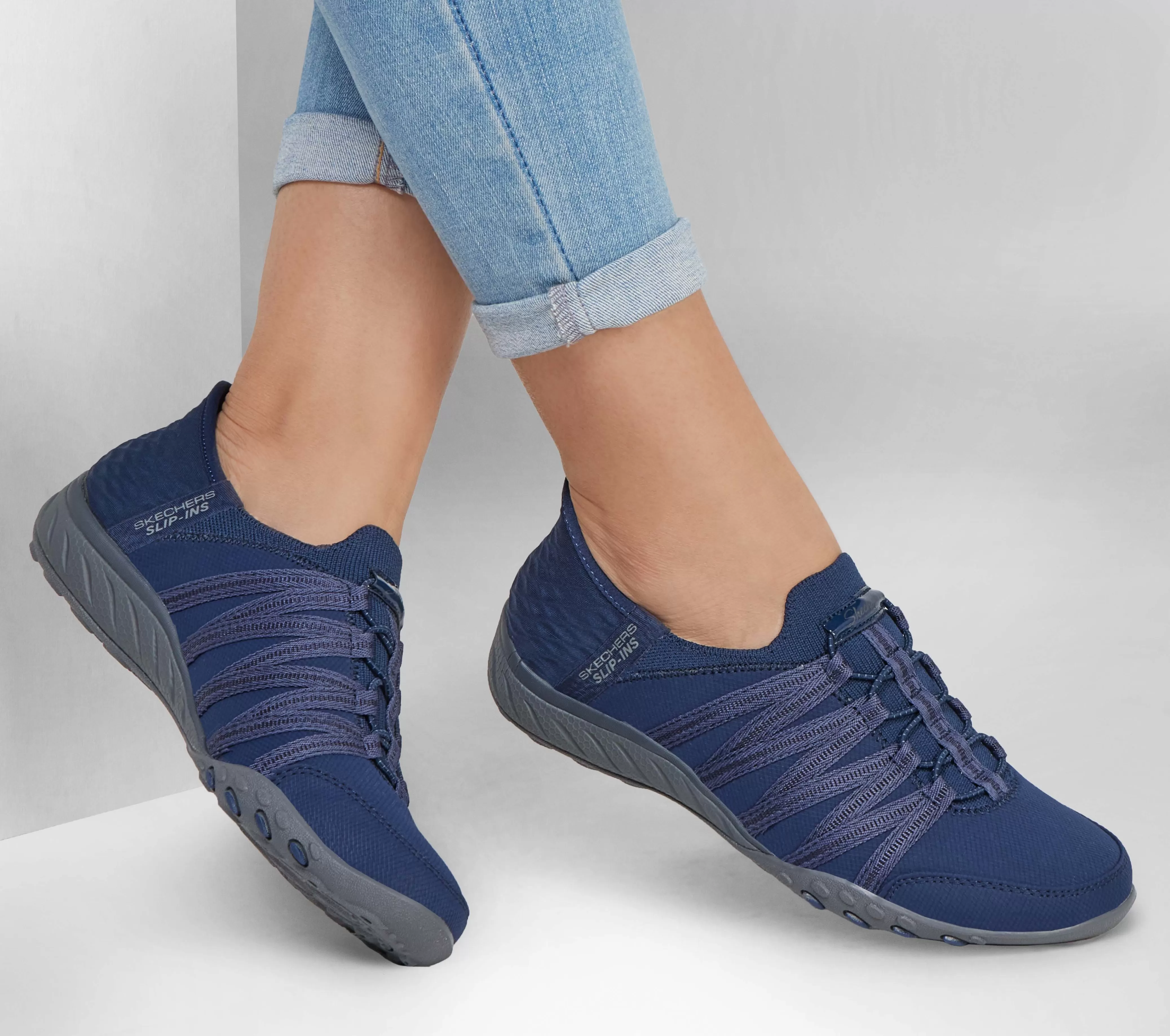 SKECHERS Slip-ins: Breathe-Easy - Roll-With-Me | Mujer Sin Cordones | Hands Free Slip-Ins