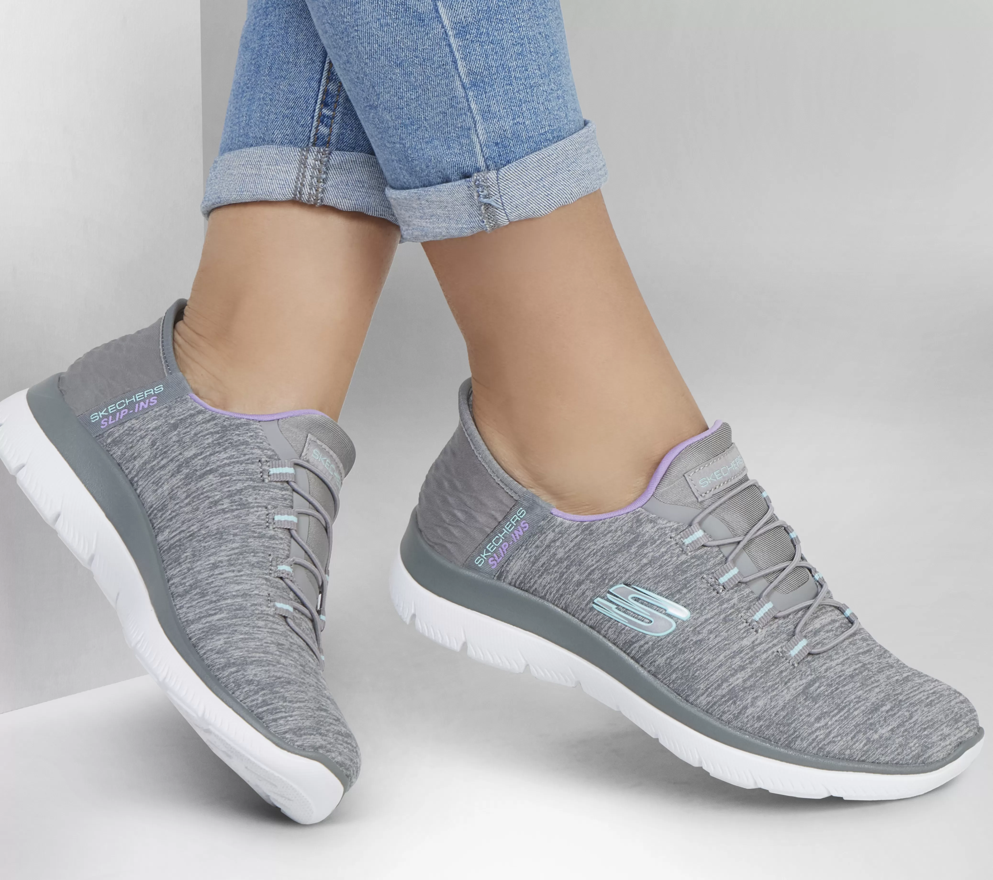 SKECHERS Slip-ins: Summits - Dazzling Haze | Mujer Sin Cordones | Hands Free Slip-Ins