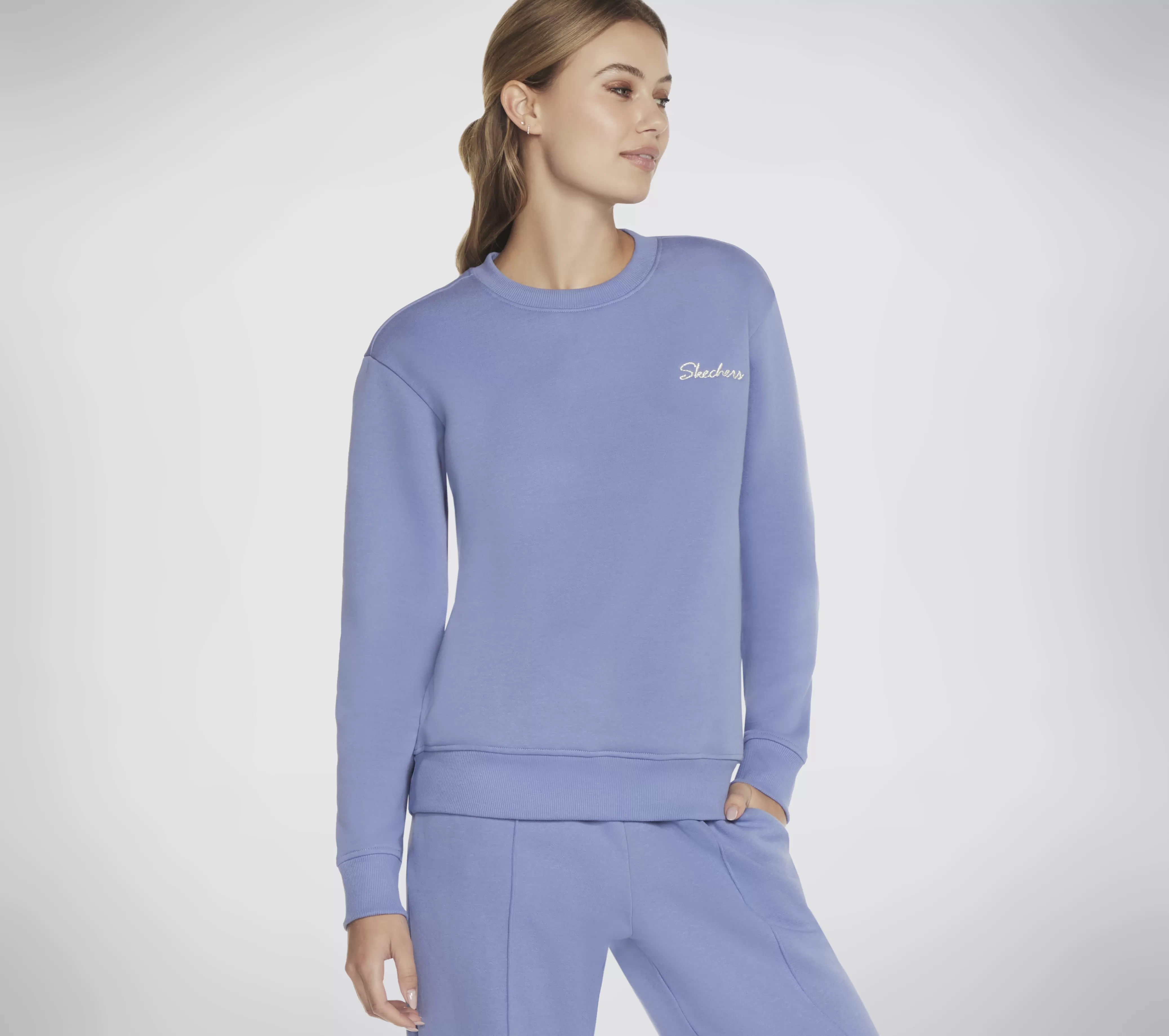 SKECHERS SKECH-SWEATS Signature Pullover Crew | Mujer Tops Y Partes De Arriba | Tops Y Partes De Arriba