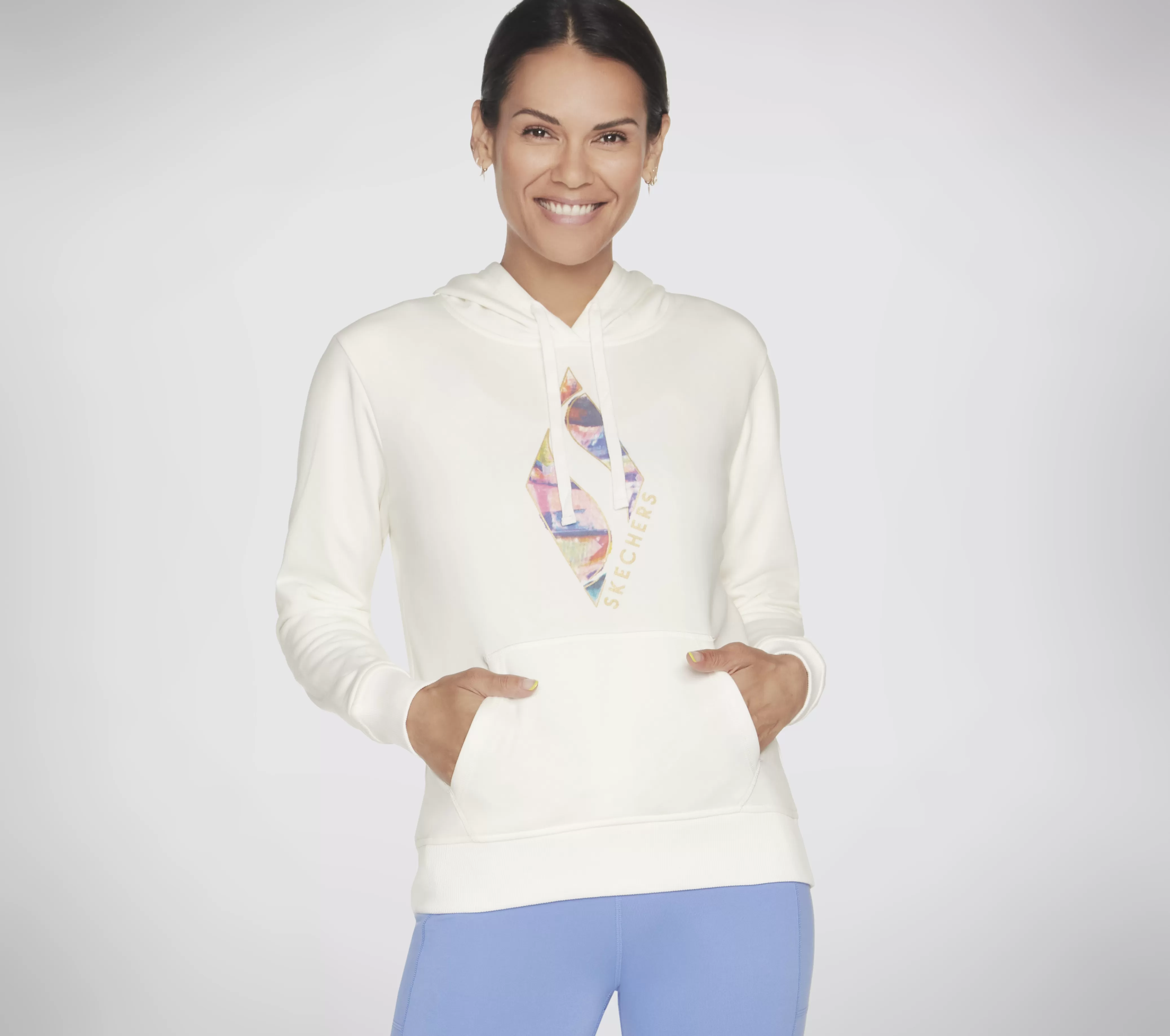 SKECHERS SKECH-SWEATS Watercolor Diamond Pullover Hoodie | Mujer Tops Y Partes De Arriba | Tops Y Partes De Arriba