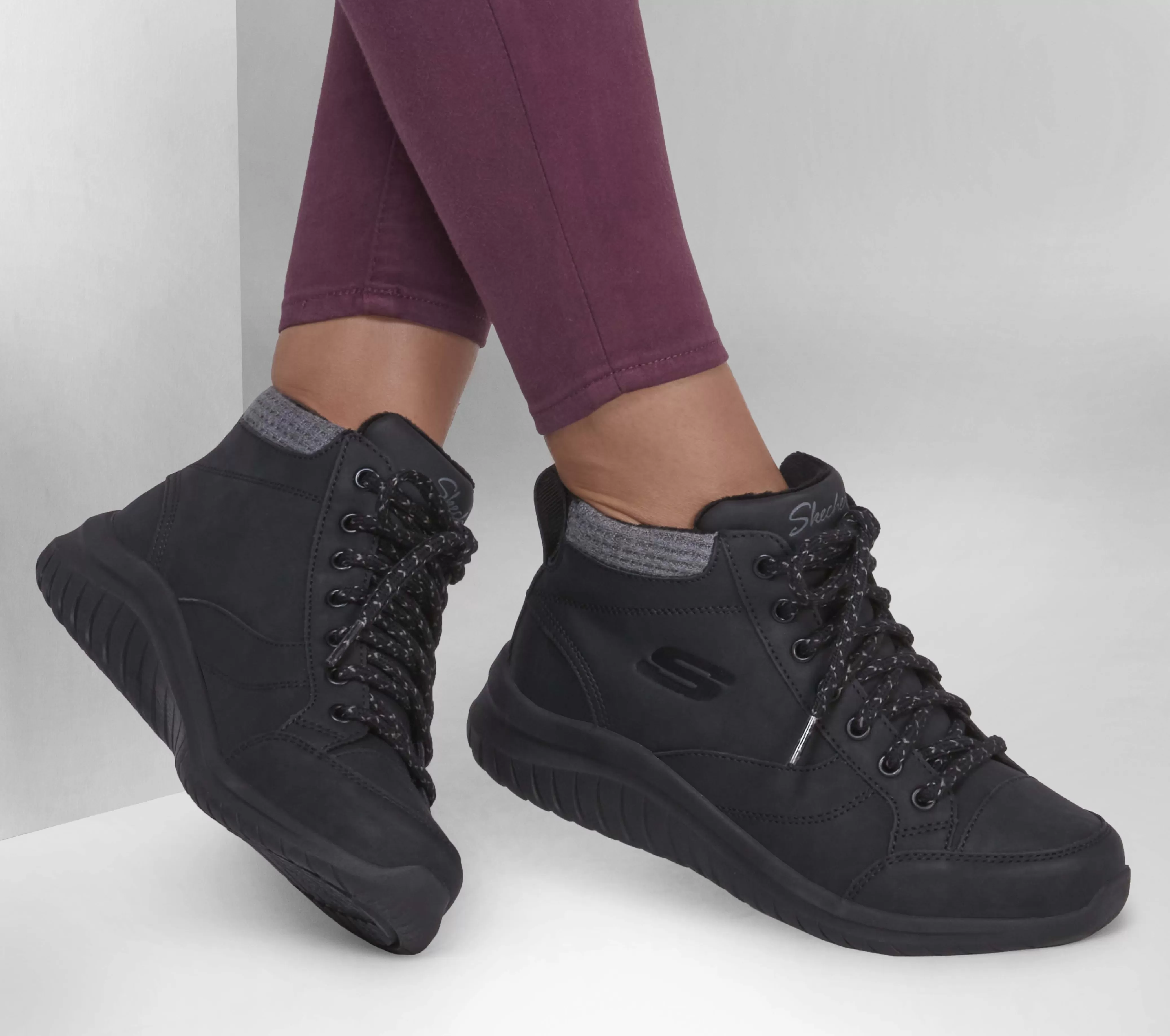 SKECHERS Ultra Flex 2.0 - Social Crew | Mujer Con Cordones | Botas